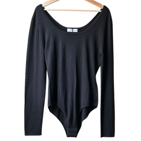 NWT GABRIELA HEARST Black Cashmere Silk Long Sleeve Emily Bodysuit Sz XL - Picture 4 of 16